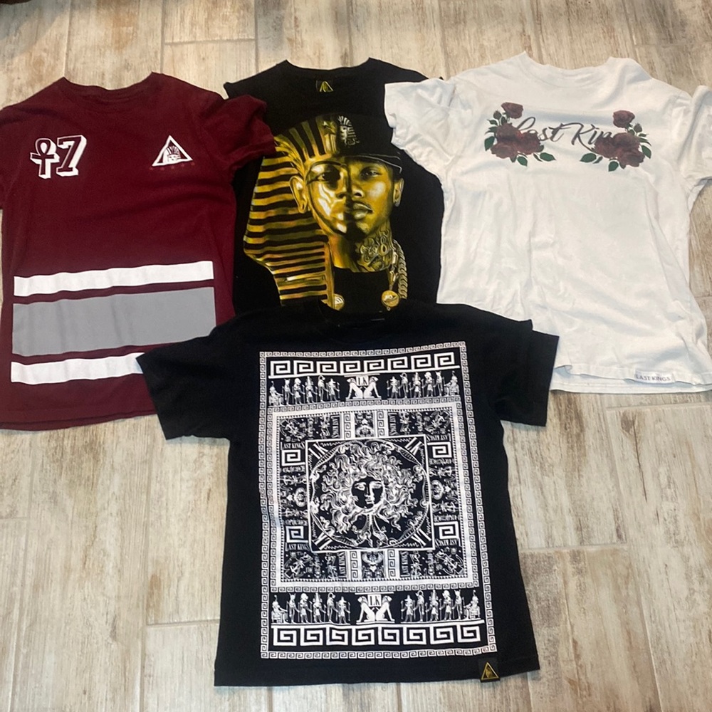 4 “Last Kings” Shirts which is the Rapper Tyga’s Brand